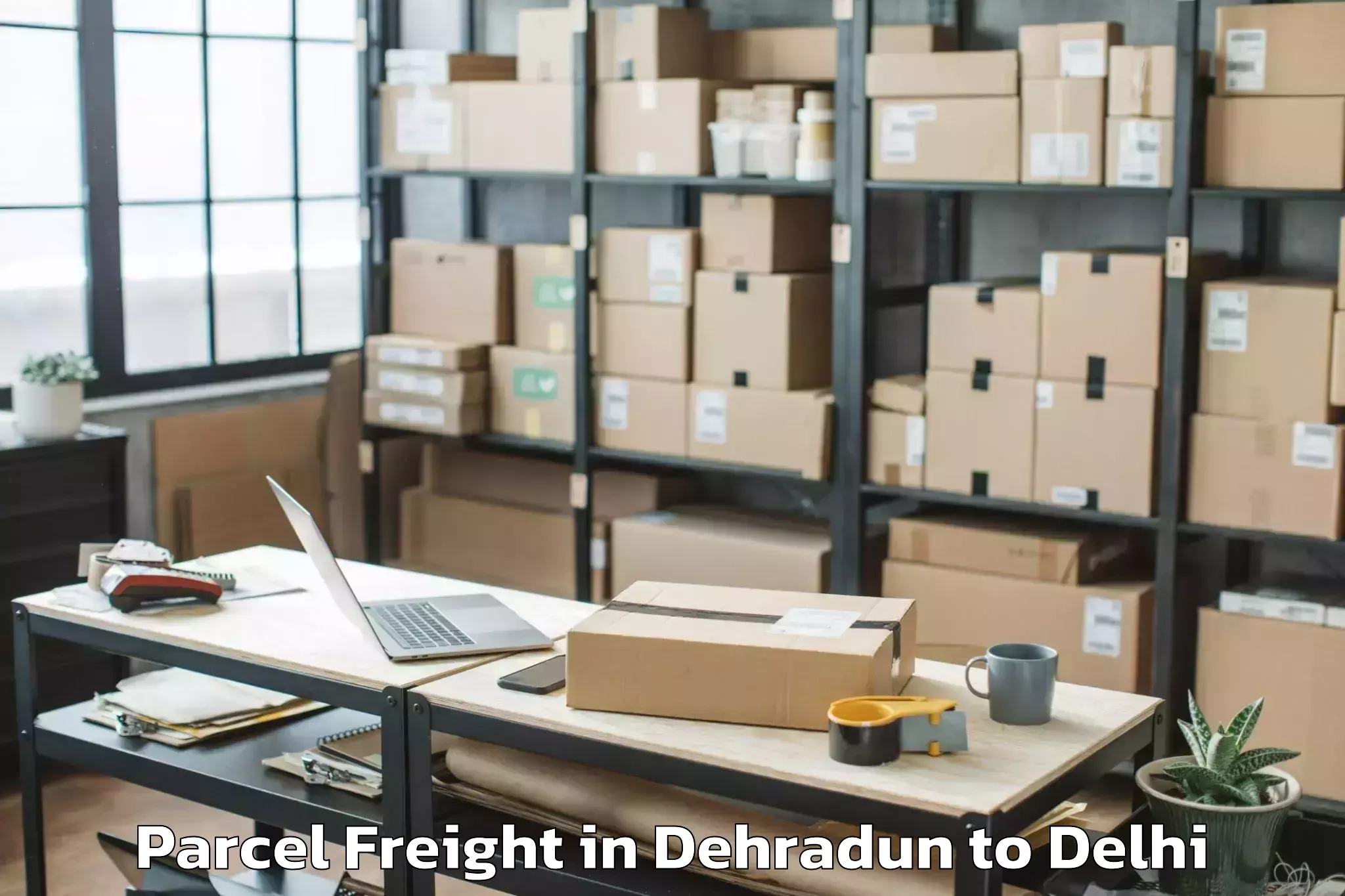 Top Dehradun to Shahdara Parcel Freight Available